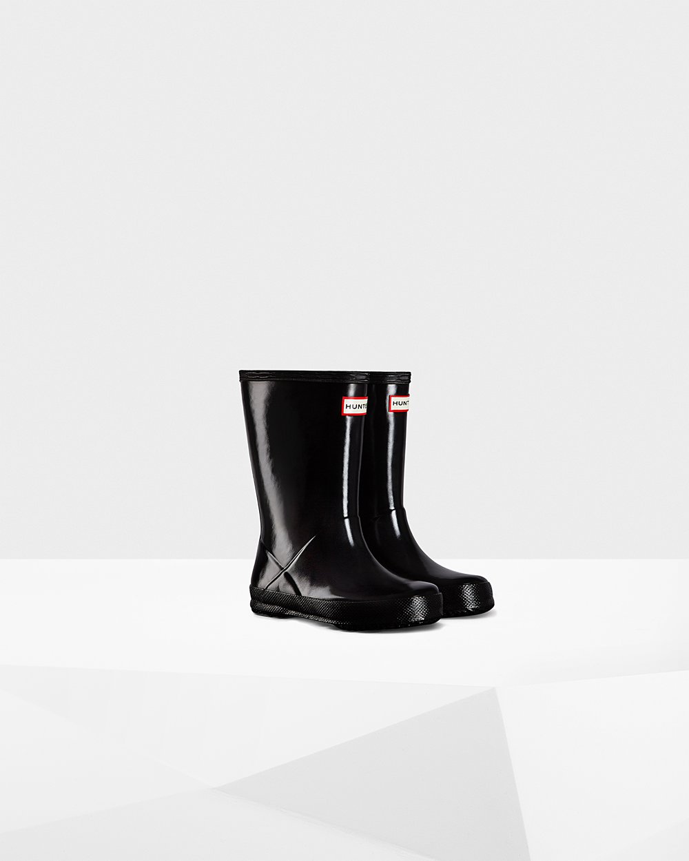 Hunter Original First Classic Gloss Rain Boots - Online Shop Kids Black - OFEADX027